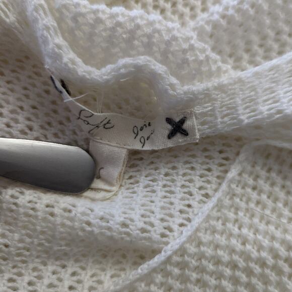 Soft Joie Open Knit Off White Sweater Sz Small - Picture 6 of 8